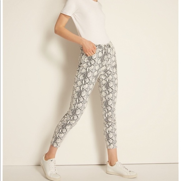 Frame All High Rise Cigarette Python Print Jeans - Picture 3 of 16